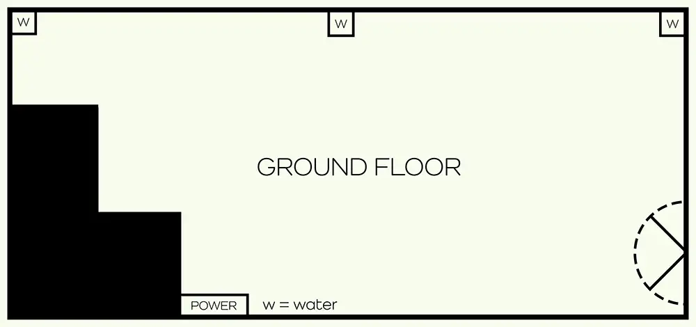 Ground Floor plan of storage units available